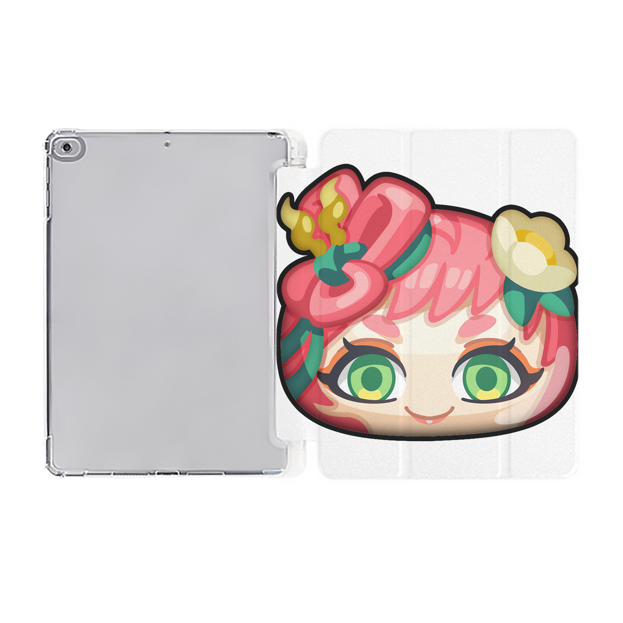 （画像用） 妖怪ウォッチ Yo-kai Watch IPad ケース ペン収納付き 三つ折りスタンド PUレザー×シリコン 対応機種9.5/10.5/10.9インチ